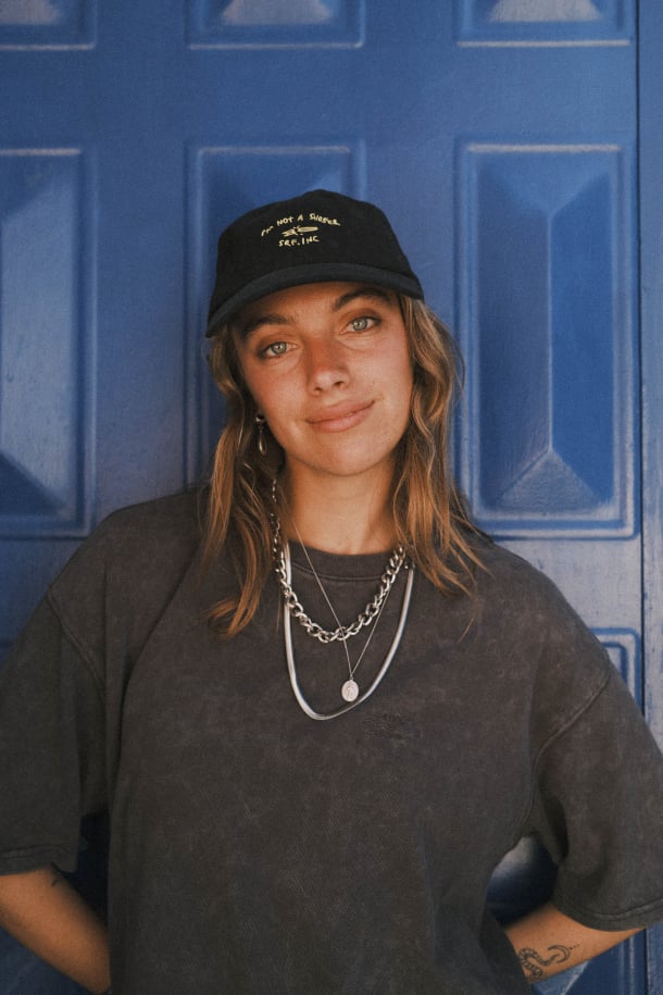 Czapki z daszkiem damskie na Lato 2025  | Not A Surfer Washed Cap - Acid Black And Mellow Yellow | Surf Inc.