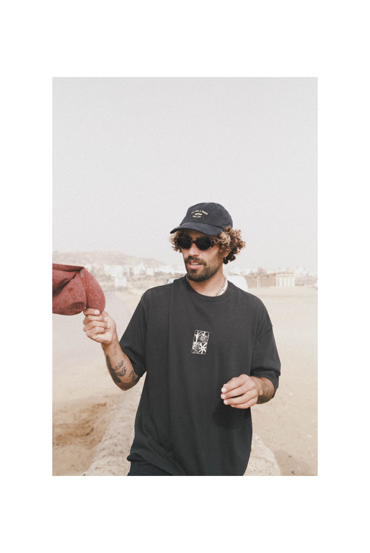 Not A Surfer Washed Cap - Acid Black And Mellow Yellow