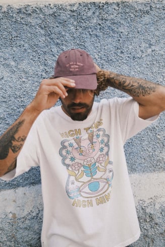 Not A Surfer Washed Cap - Deep Purple