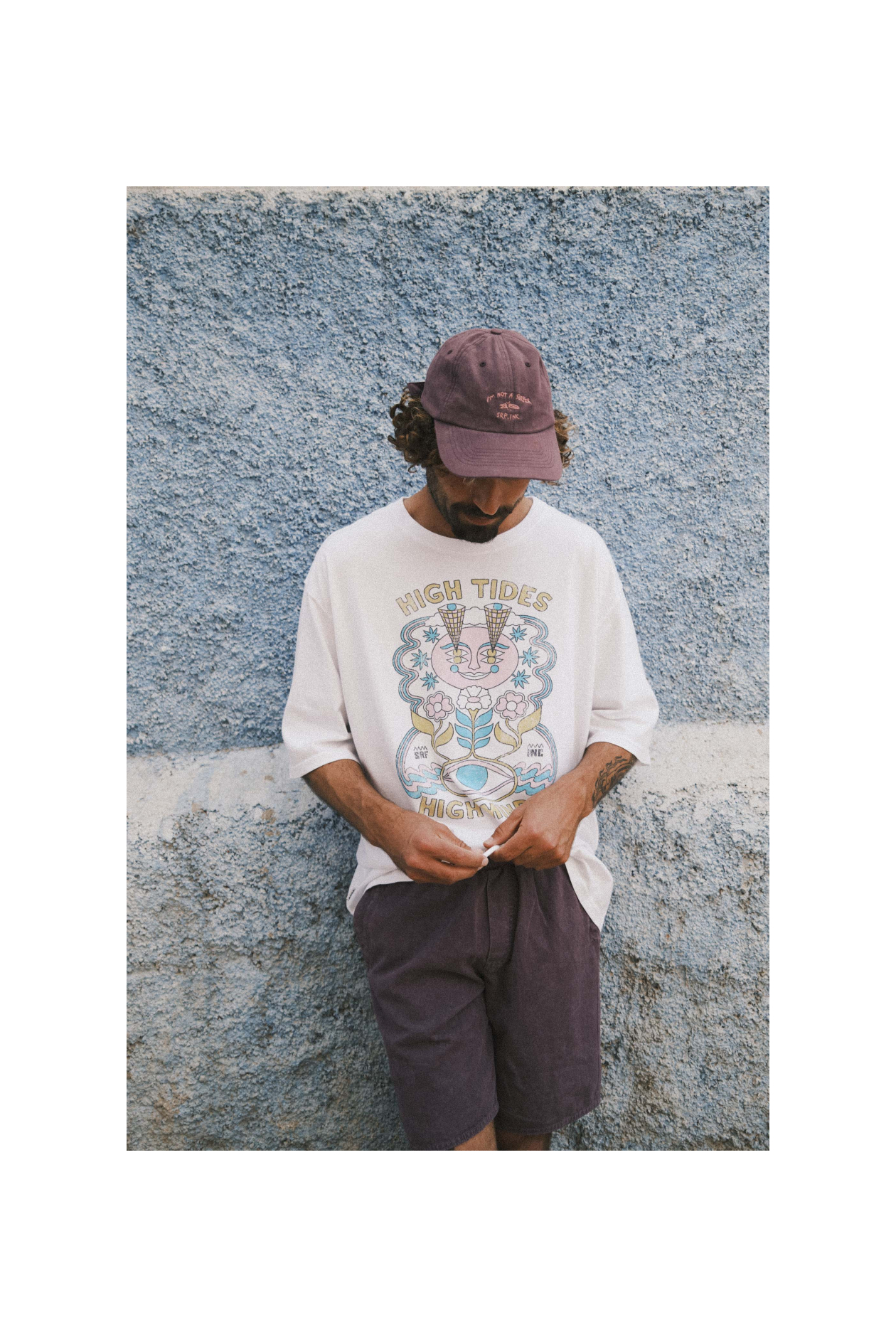 Not A Surfer Washed Cap - Deep Purple Not A Surfer Washed Cap - Deep Purple