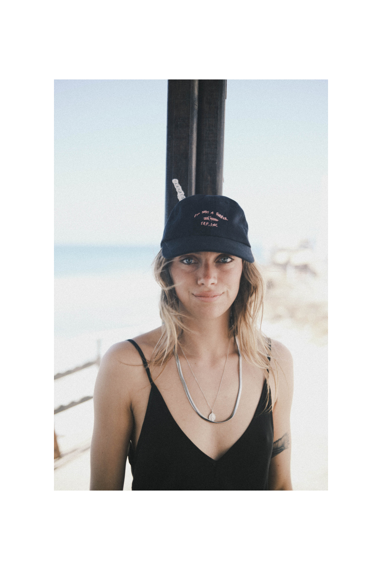 Not A Surfer Washed Cap - Acid Black And Dirty Pink Not A Surfer Washed Cap - Acid Black And Dirty Pink