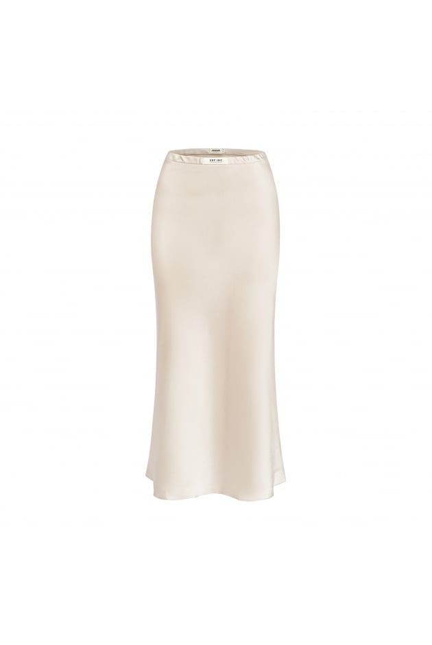 Twisted Silk Skirt - Champagne | Surf Inc. Twisted Silk Skirt - Champagne | Surf Inc.