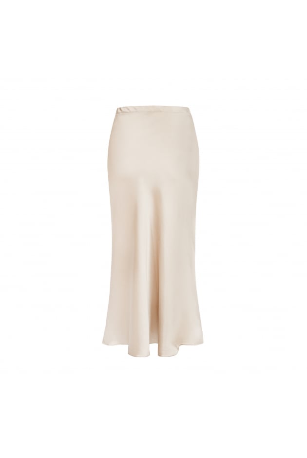 Twisted Silk Skirt - Champagne | Surf Inc. Twisted Silk Skirt - Champagne | Surf Inc.