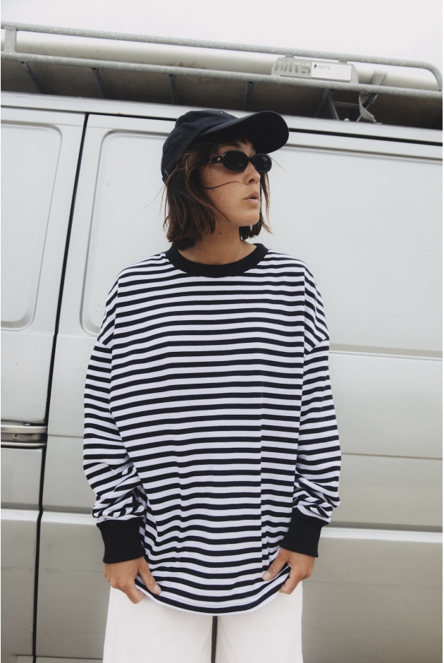 No Gripe Just Stripe LS - Space Black No Gripe Just Stripe LS - Space Black