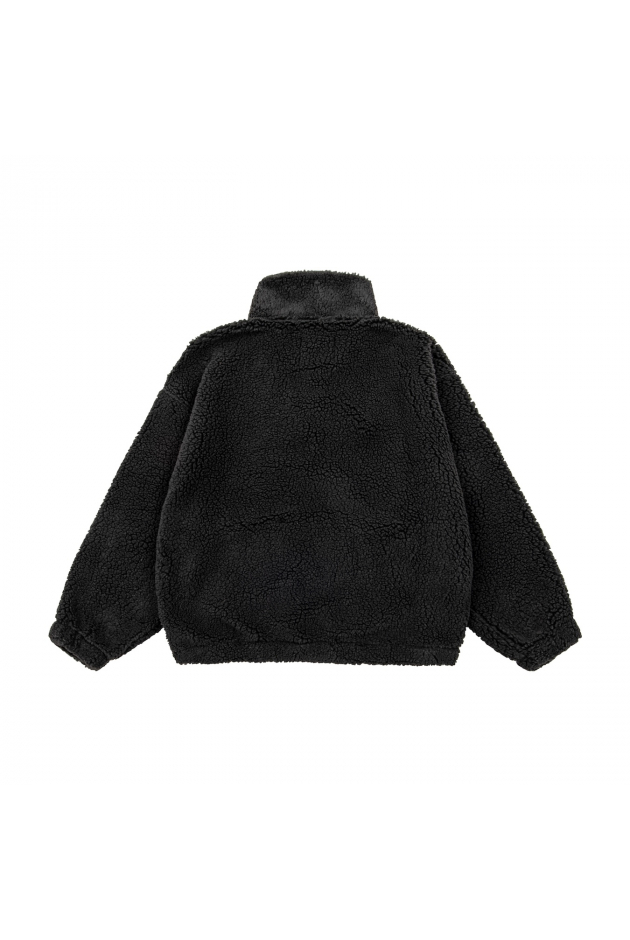 Black Sherpa High Neck Sweat - Space Black Black Sherpa High Neck Sweat - Space Black