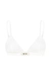 Stripe Lyocell Triangle Bra - Paper White