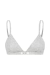 Stripe Lyocell Triangle Bra - Stone Grey