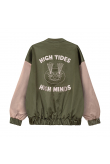 Satin Bomber Jacket - Olive Satin Bomber Jacket - Olive