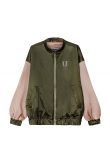 Satin Bomber Jacket - Olive Satin Bomber Jacket - Olive