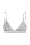 Stripe Lyocell Triangle Bra - Stone Grey