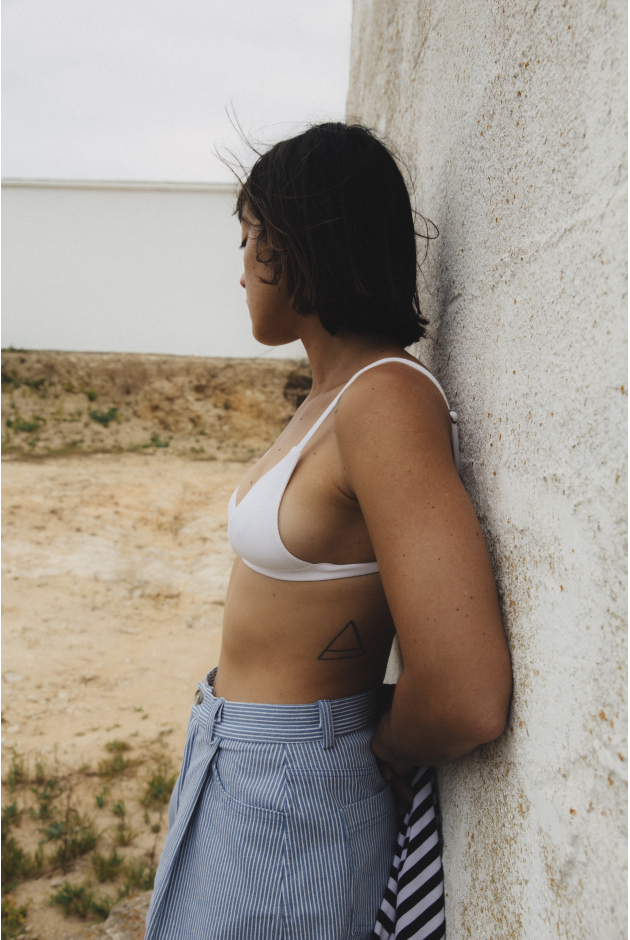 Denim Stripe Shorts - Light Blue Denim Stripe Shorts - Light Blue