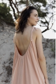Ankle Loose Muslin Dress - Peach Fuzz Ankle Loose Muslin Dress - Peach Fuzz