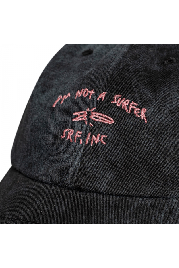 Not A Surfer Washed Cap - Acid Black And Dirty Pink Not A Surfer Washed Cap - Acid Black And Dirty Pink
