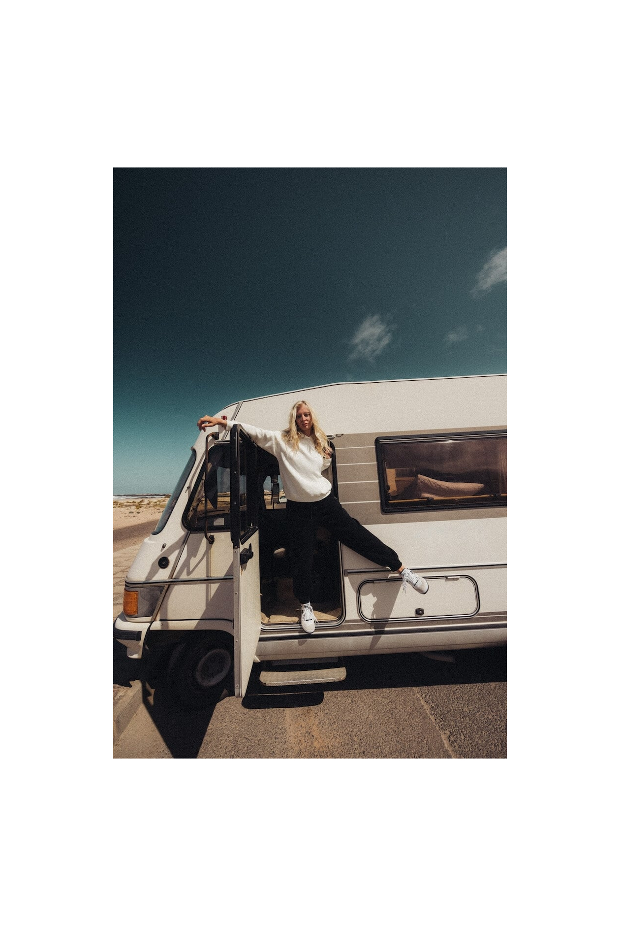 Waffle Hoodie - Vintage White