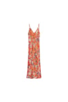 Floral Twisted Ankle Dress - Orange Haze