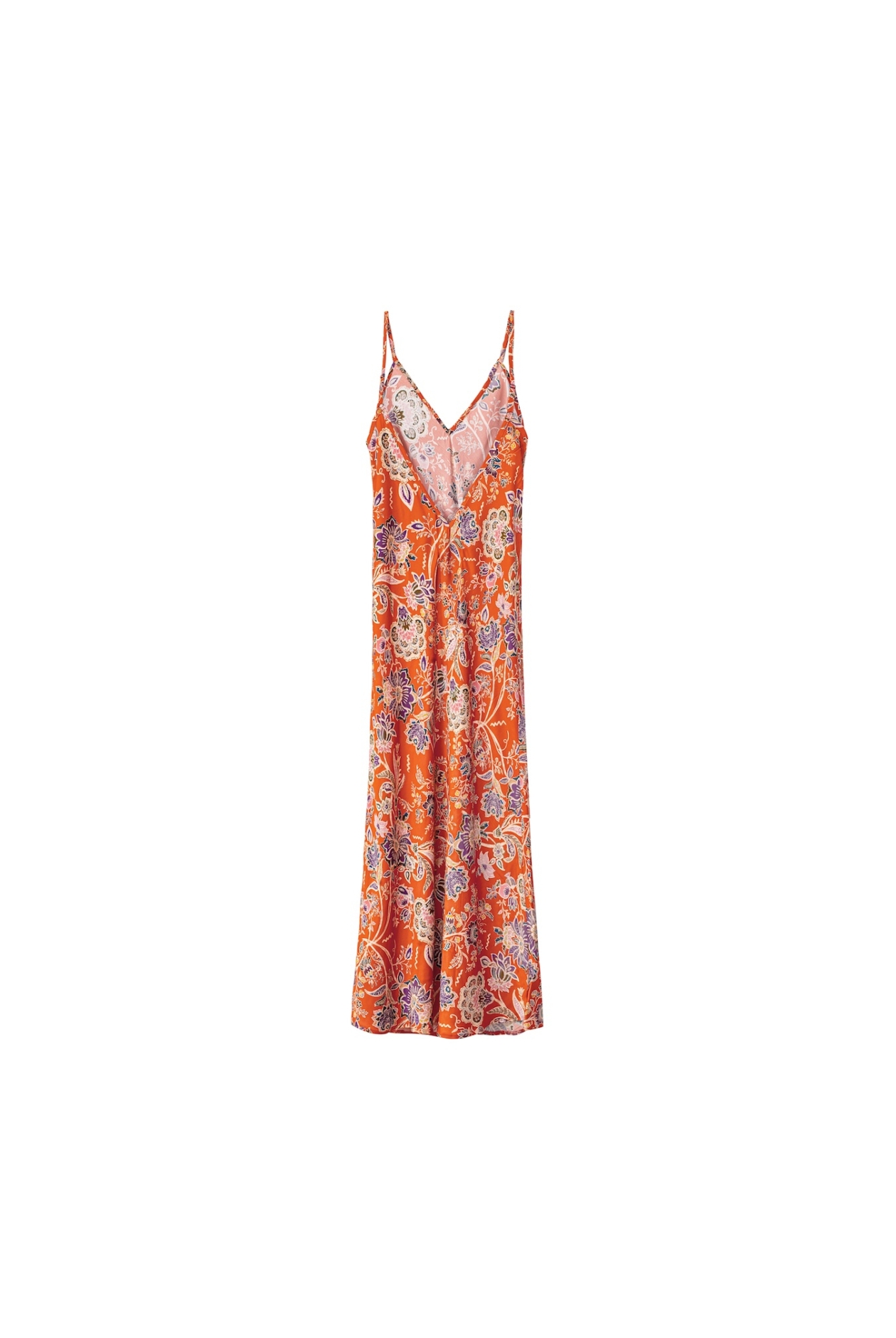 Floral Twisted Ankle Dress - Orange Haze Floral Twisted Ankle Dress - Orange Haze