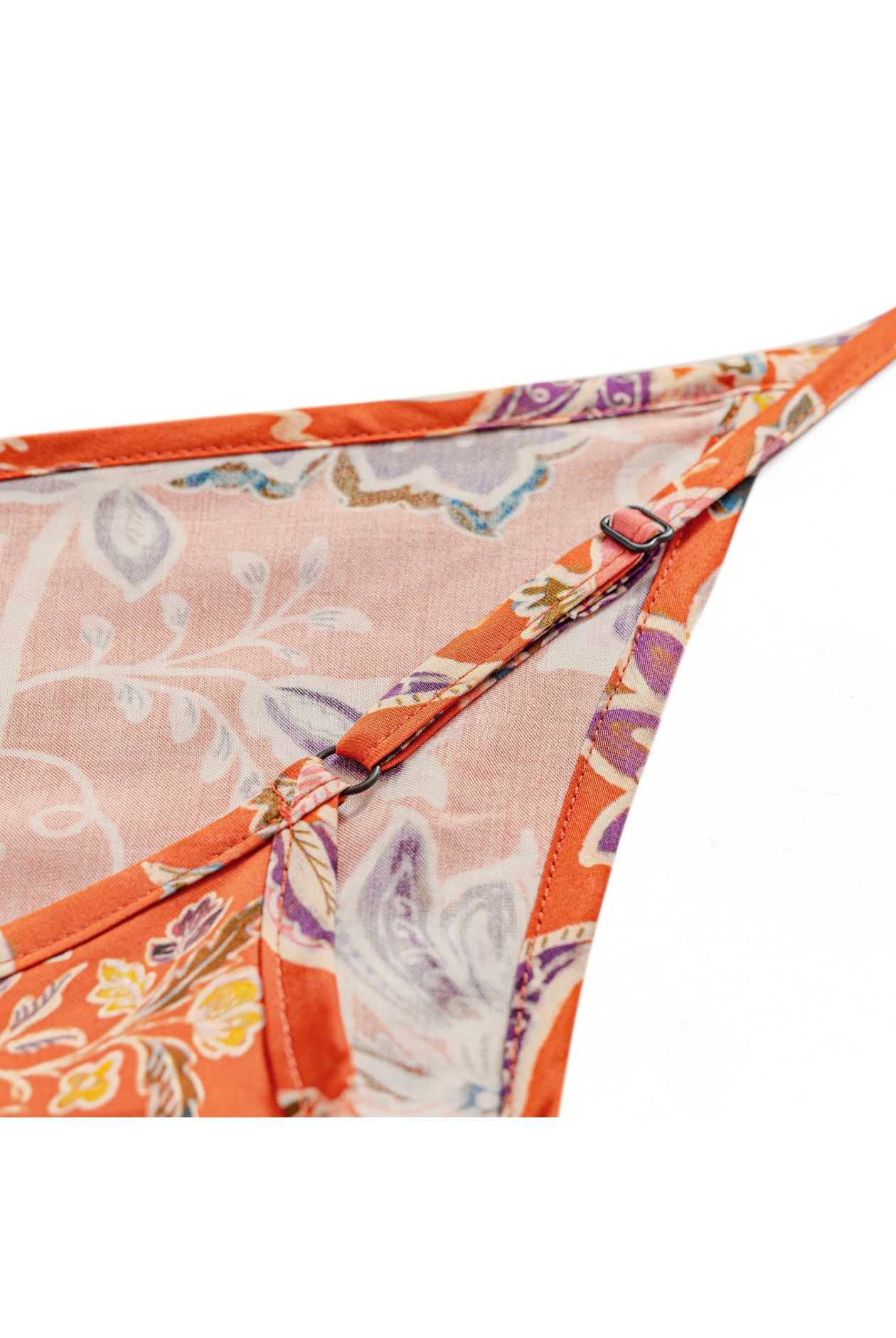 Floral Twisted Ankle Dress - Orange Haze Floral Twisted Ankle Dress - Orange Haze