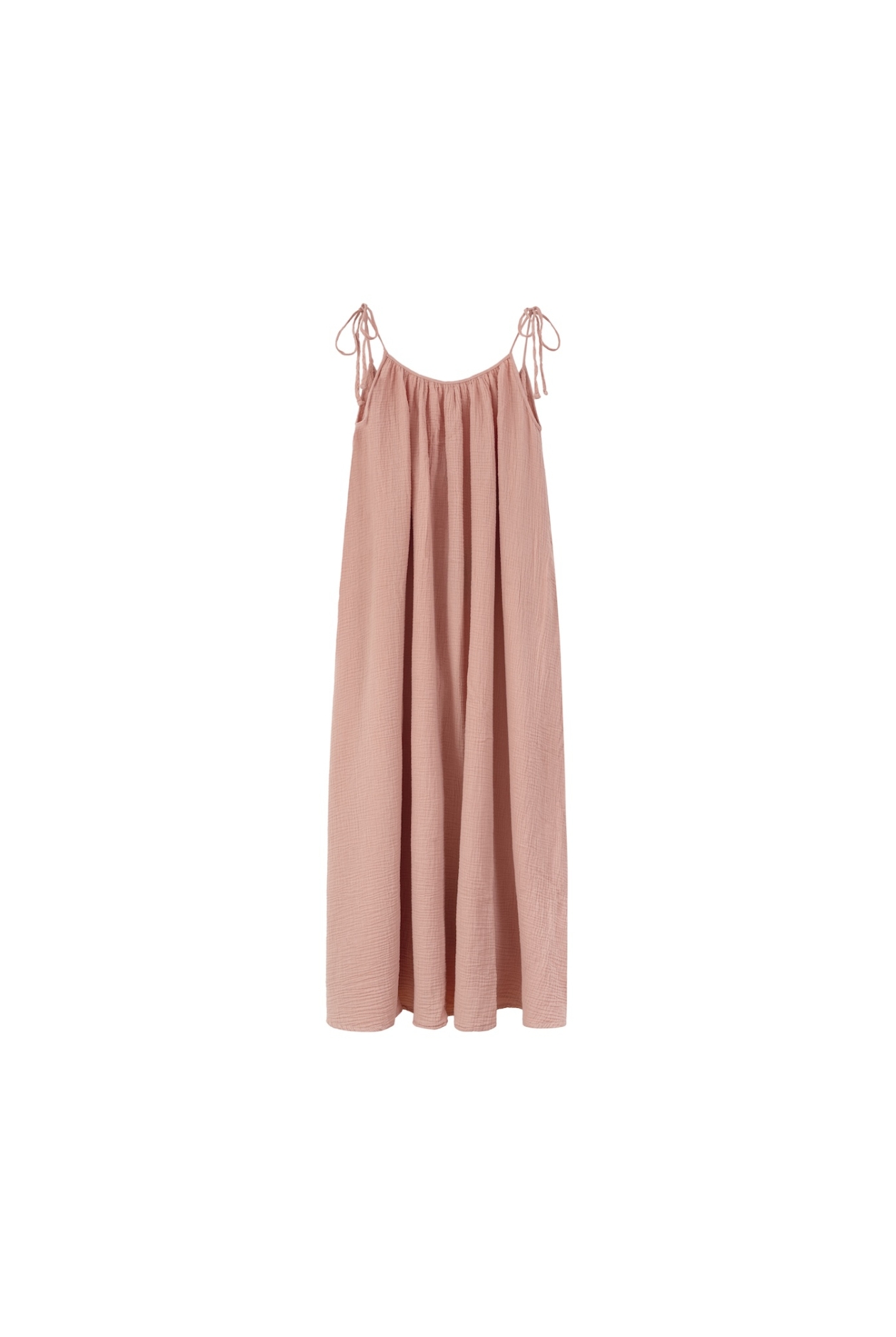 Ankle Loose Muslin Dress - Peach Fuzz Ankle Loose Muslin Dress - Peach Fuzz