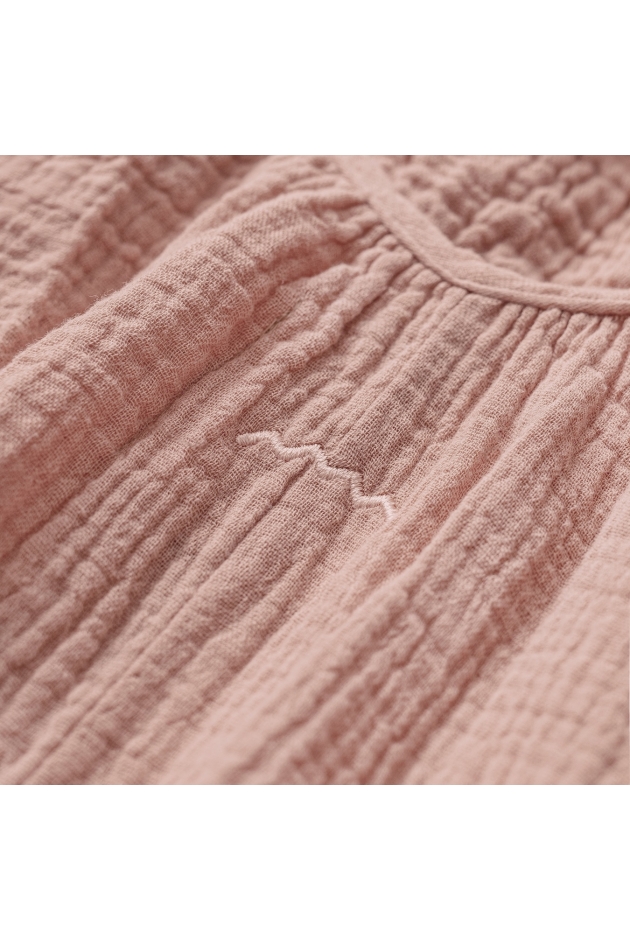 Ankle Loose Muslin Dress - Peach Fuzz Ankle Loose Muslin Dress - Peach Fuzz