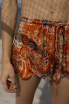 Floral Ethereal Shorts - Orange Haze