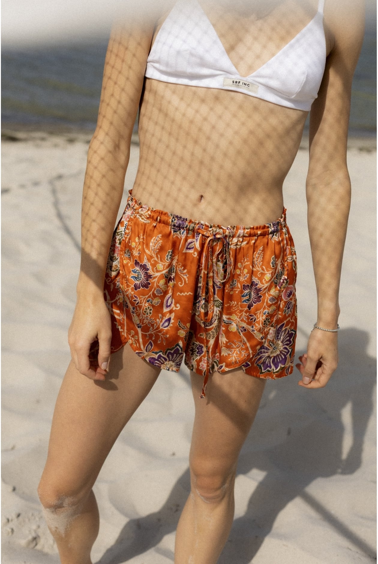 Floral Ethereal Shorts - Orange Haze Floral Ethereal Shorts - Orange Haze