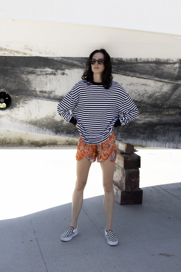 Kobieta  | Floral Ethereal Shorts - Orange Haze | Surf Inc.