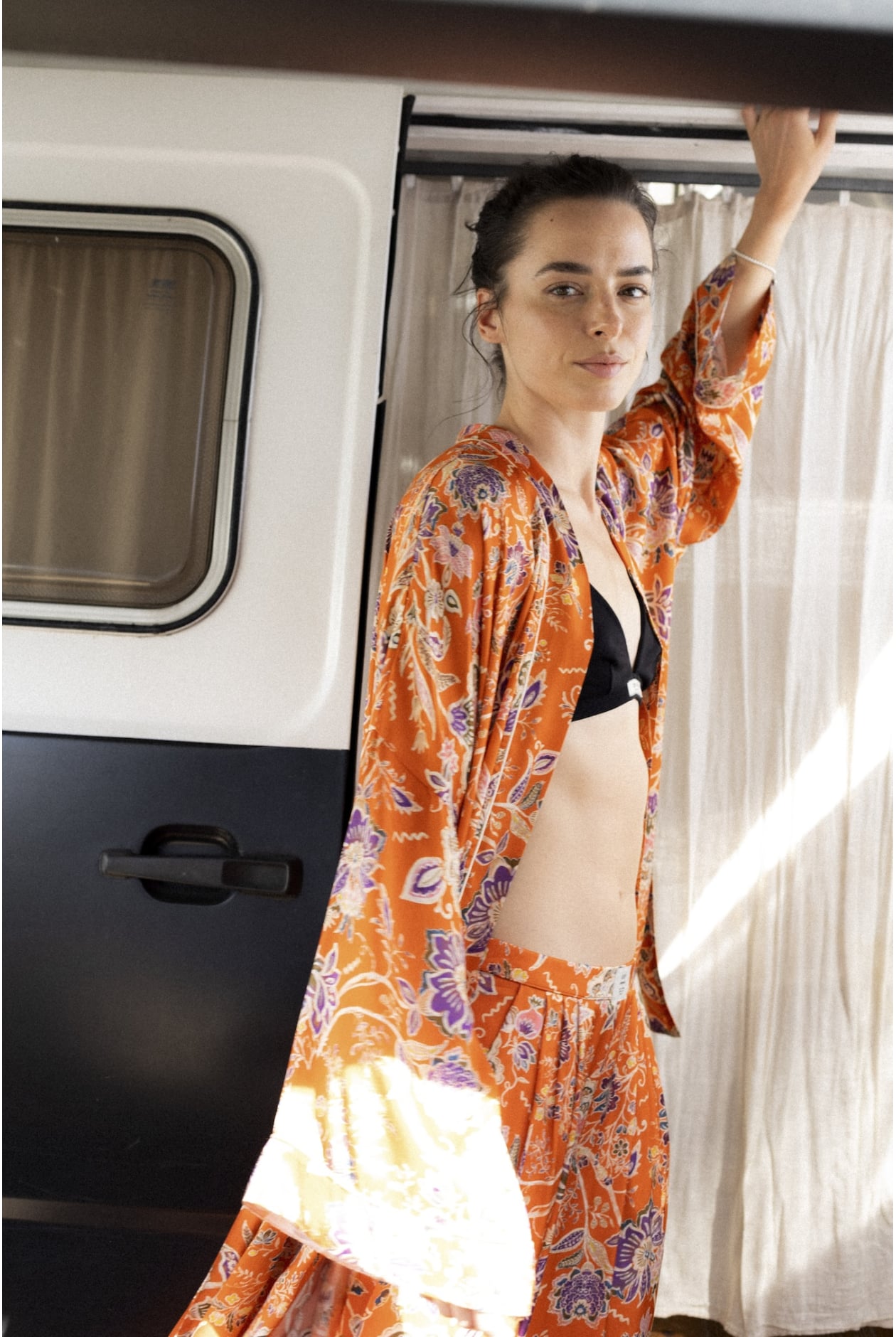 Floral Kimono - Orange Haze | Surf Inc.