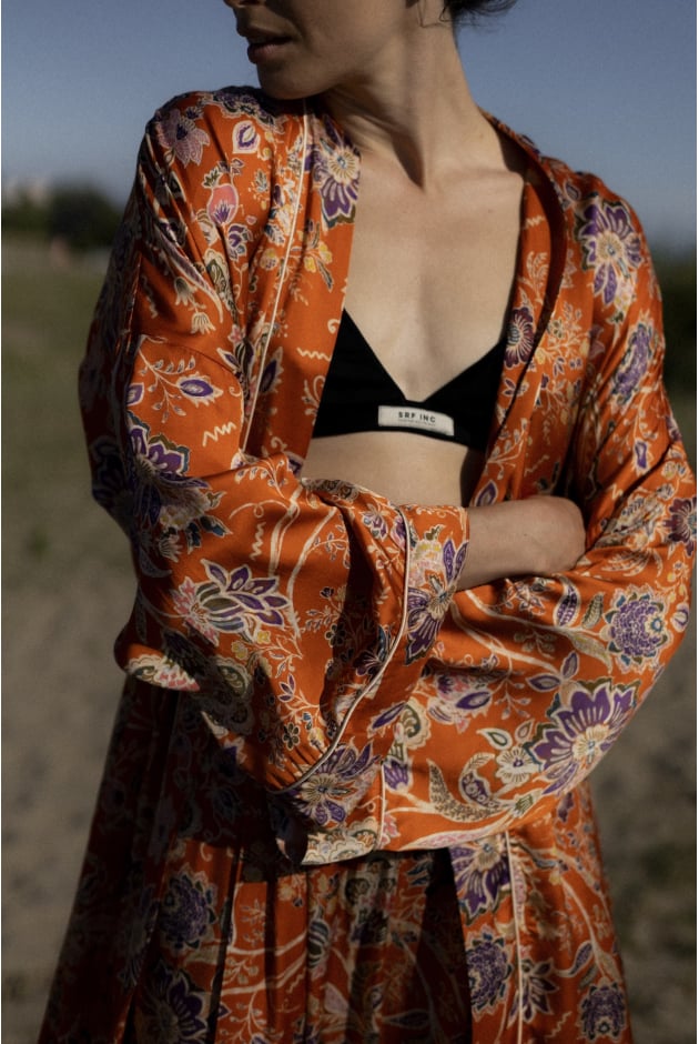 Floral Kimono - Orange Haze | Surf Inc. Floral Kimono - Orange Haze | Surf Inc.