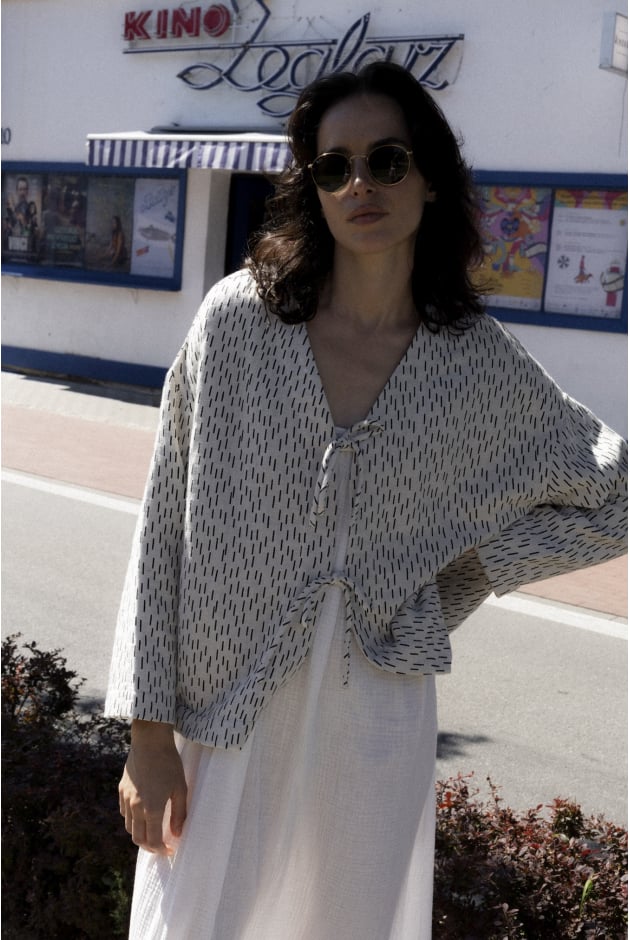 Sprinkle Mini Jacket - Vintage White & Space Sprinkle Mini Jacket - Vintage White & Space