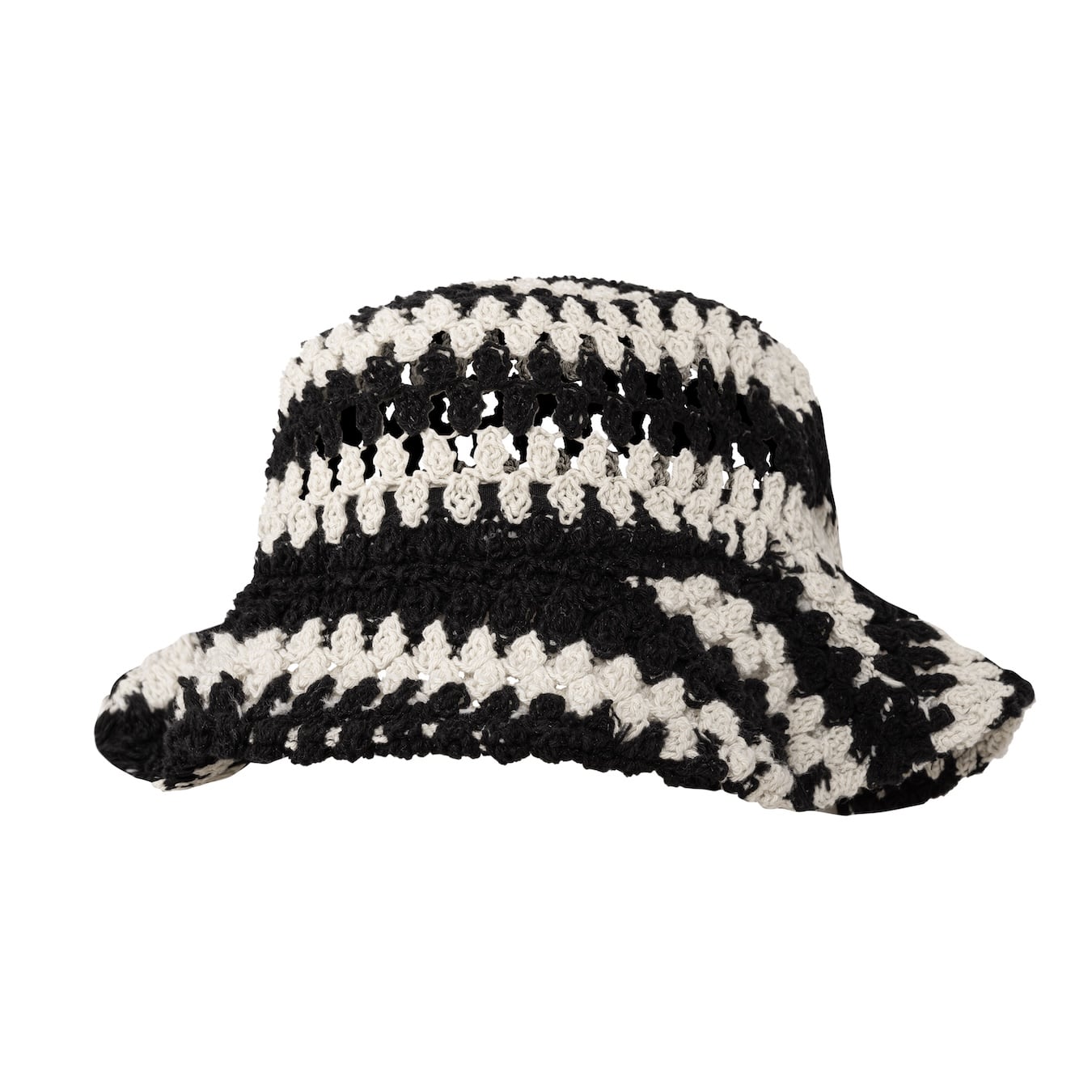 Zebra Crochet Bucket Hat - Super Natural - Cappelli Zebra Crochet Bucket Hat - Super Natural - Cappelli