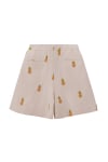 Tropical Pineapple Shorts - Vintage White