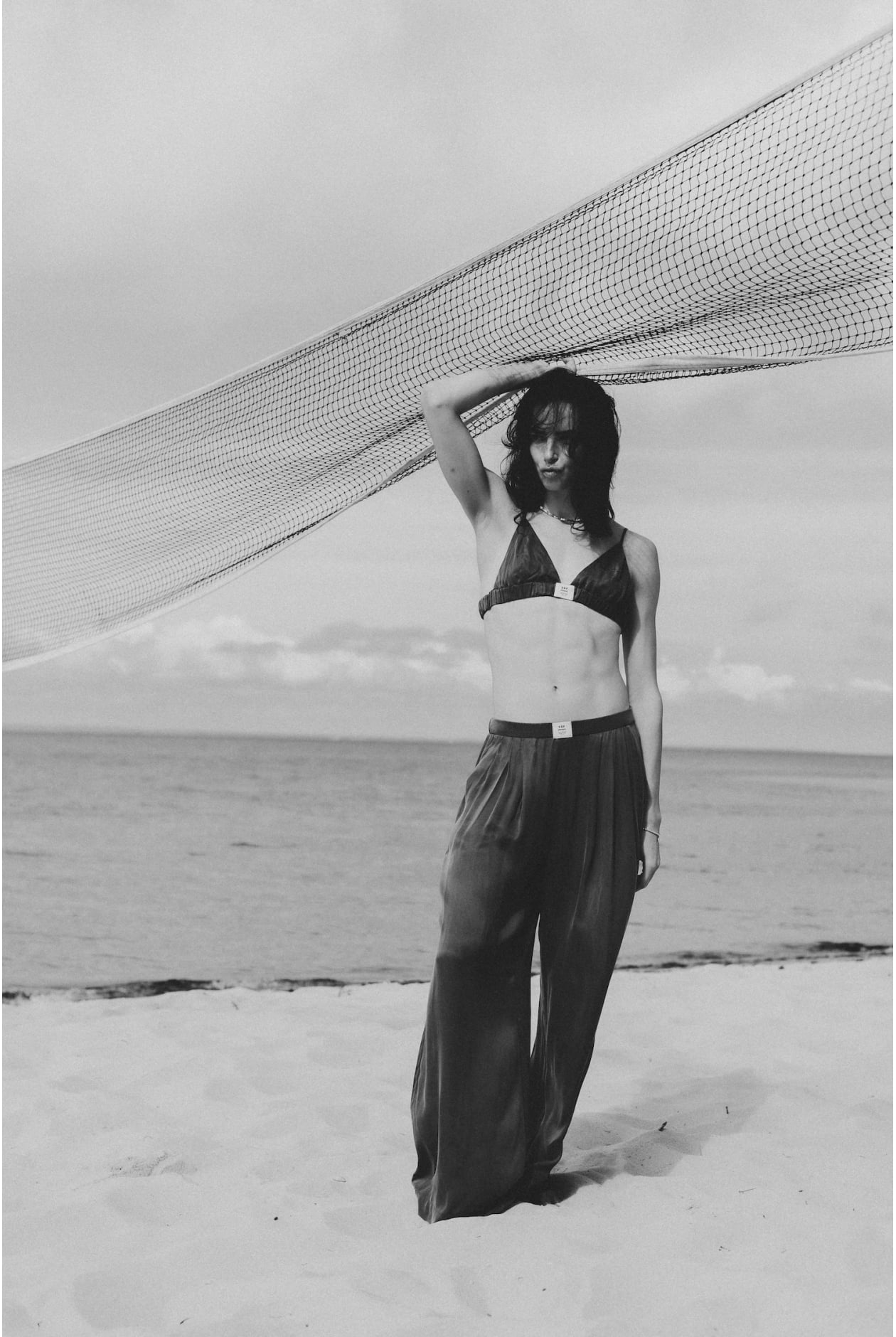 Cupro Loose Pants - Stone Grey Cupro Loose Pants - Stone Grey