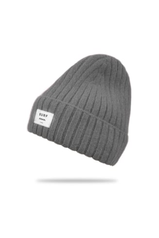 Rib Fluffy Beanie - Stone Grey