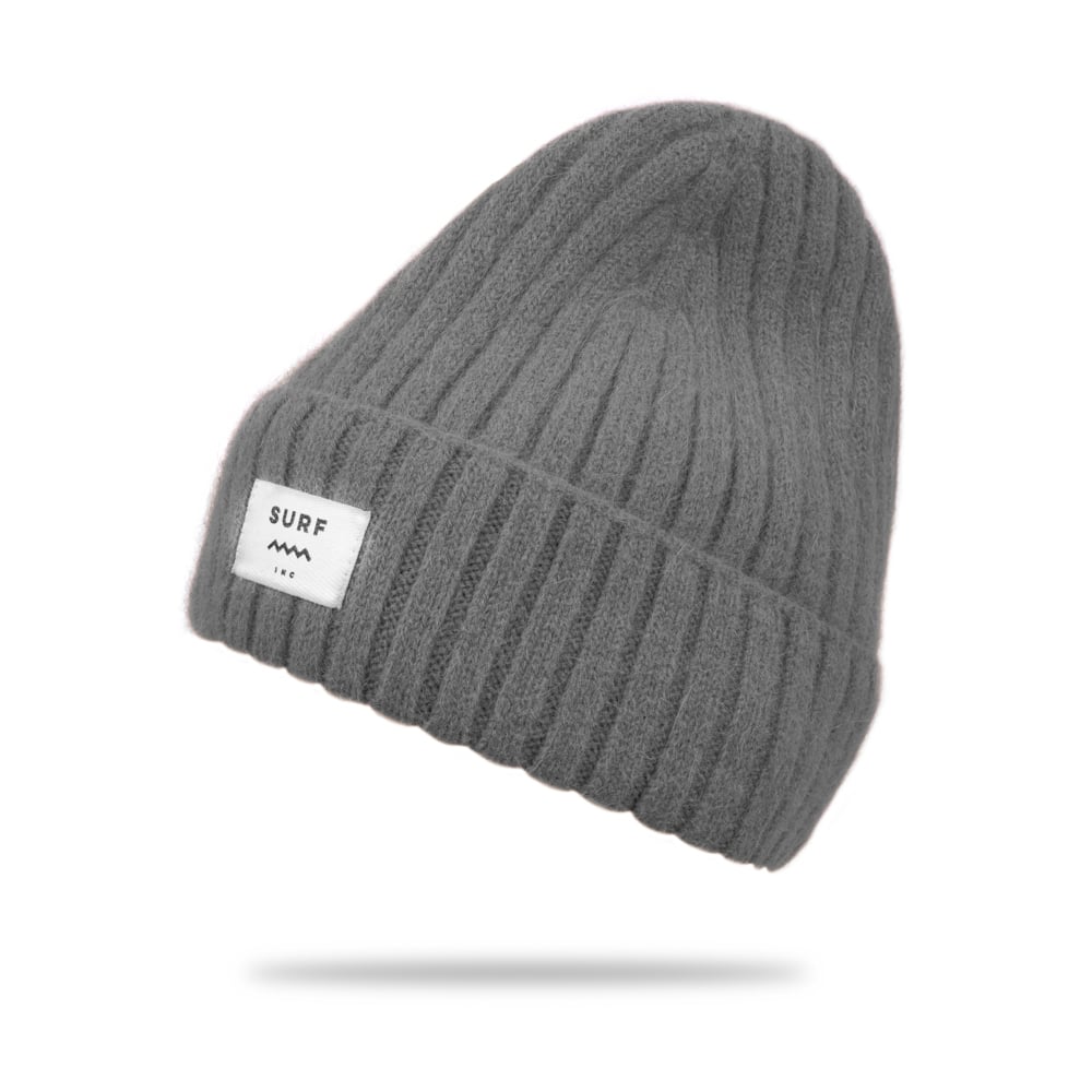 Rib Fluffy Beanie - Stone Grey