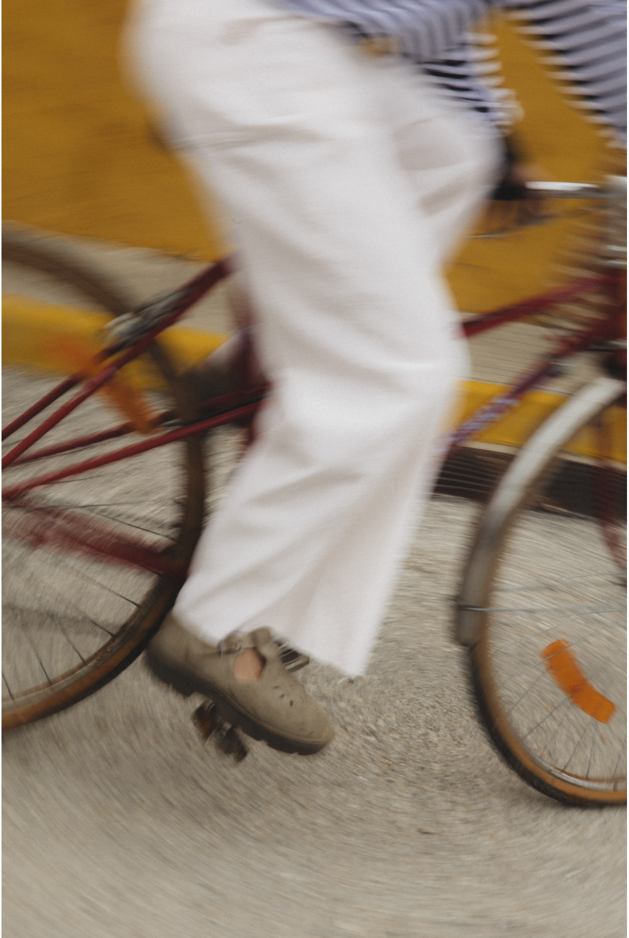 Cord Wide Leg Pants - Vintage White