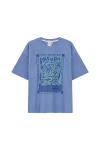 Born To Roar Box Tee - Denim Blue