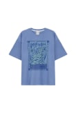 Born To Roar Box Tee - Denim Blue Born To Roar Box Tee - Denim Blue