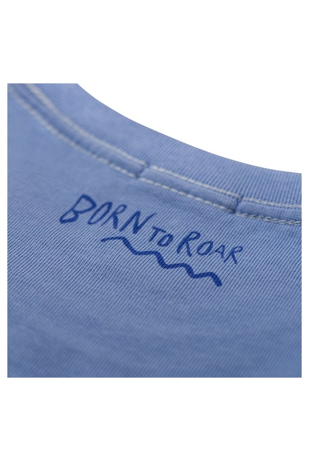 Born To Roar Box Tee - Denim Blue Born To Roar Box Tee - Denim Blue