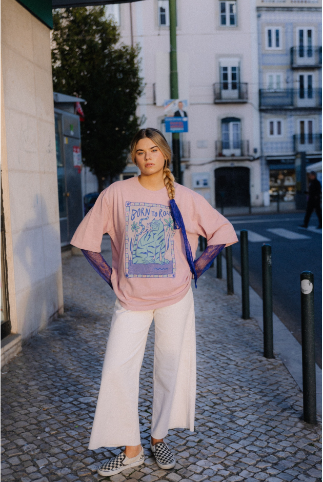 Born To Roar Box Tee - Pink Kush Born To Roar Box Tee - Pink Kush