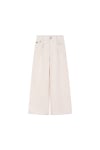 Cord Wide Leg Pants - Vintage White
