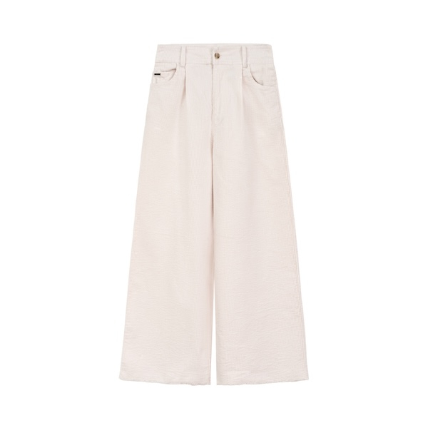 Cord Wide Leg Pants - Vintage White Cord Wide Leg Pants - Vintage White