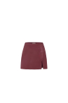 Mini Cupro Skirt - Burgundy