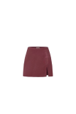 Mini Cupro Skirt - Burgundy Mini Cupro Skirt - Burgundy