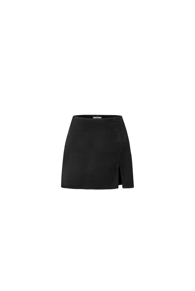 Mini Cupro Skirt - Space Black Mini Cupro Skirt - Space Black