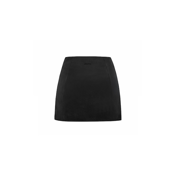 Mini Cupro Skirt - Space Black