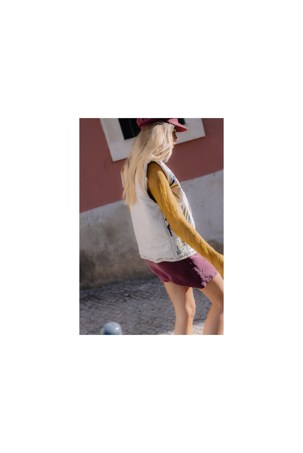 Mini Cupro Skirt - Burgundy Mini Cupro Skirt - Burgundy