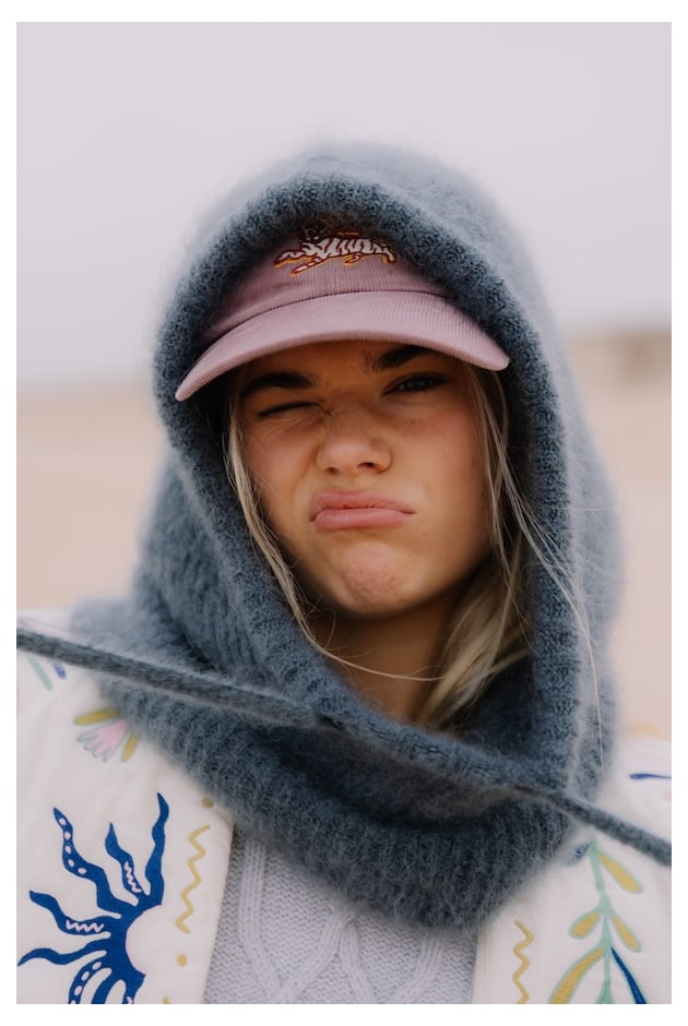 Wool Fluffy Balaclava - Stone Grey Wool Fluffy Balaclava - Stone Grey