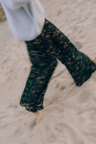 Sheer Lace Pants - Green Queen