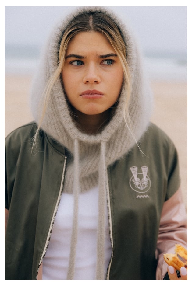 Wool Fluffy Balaclava - Light Grey Wool Fluffy Balaclava - Light Grey