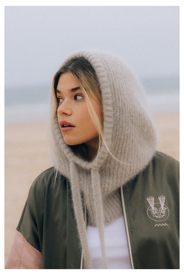 Wool Fluffy Balaclava - Light Grey Wool Fluffy Balaclava - Light Grey